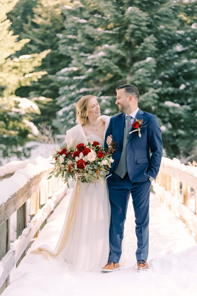 Winter Elopement on Mount Rainier National Park by Something Minted Photography