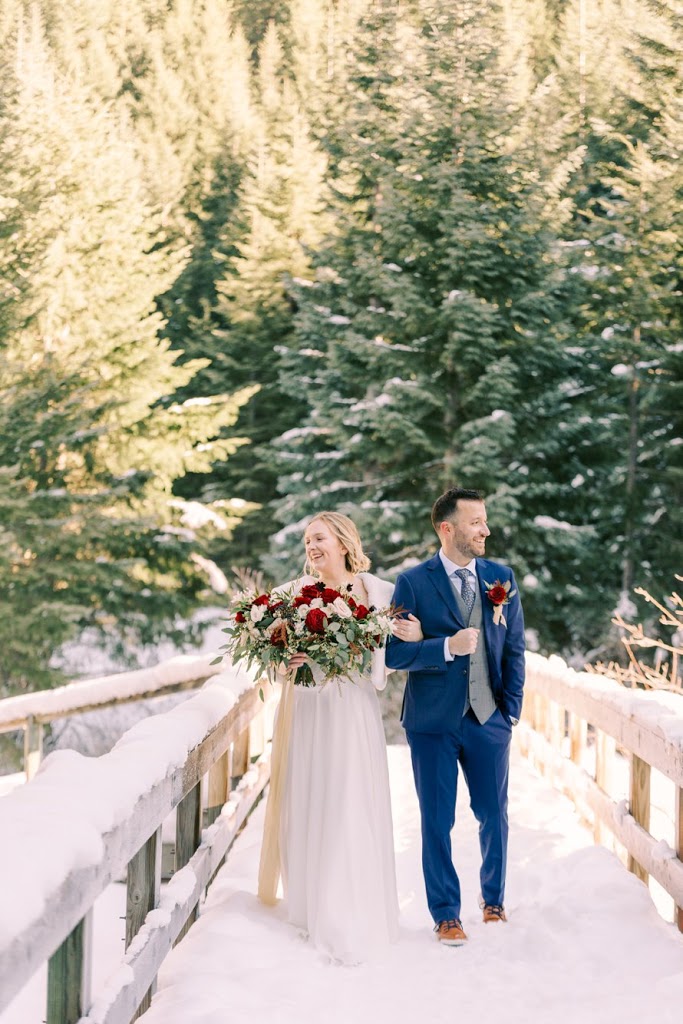 Winter Elopement on Mount Rainier National Park by Something Minted Photography