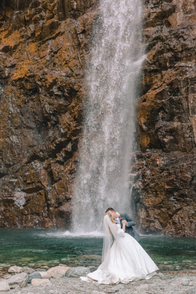 Franklin Falls Adventure Bridal Session-The Club at Snoqualmie Ridge Wedding-PNW Elopement Photographers-Something Minted